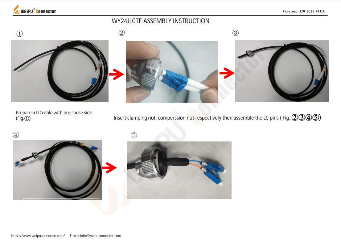 WY24-JLCTE Cable Plug Assembly Instruction