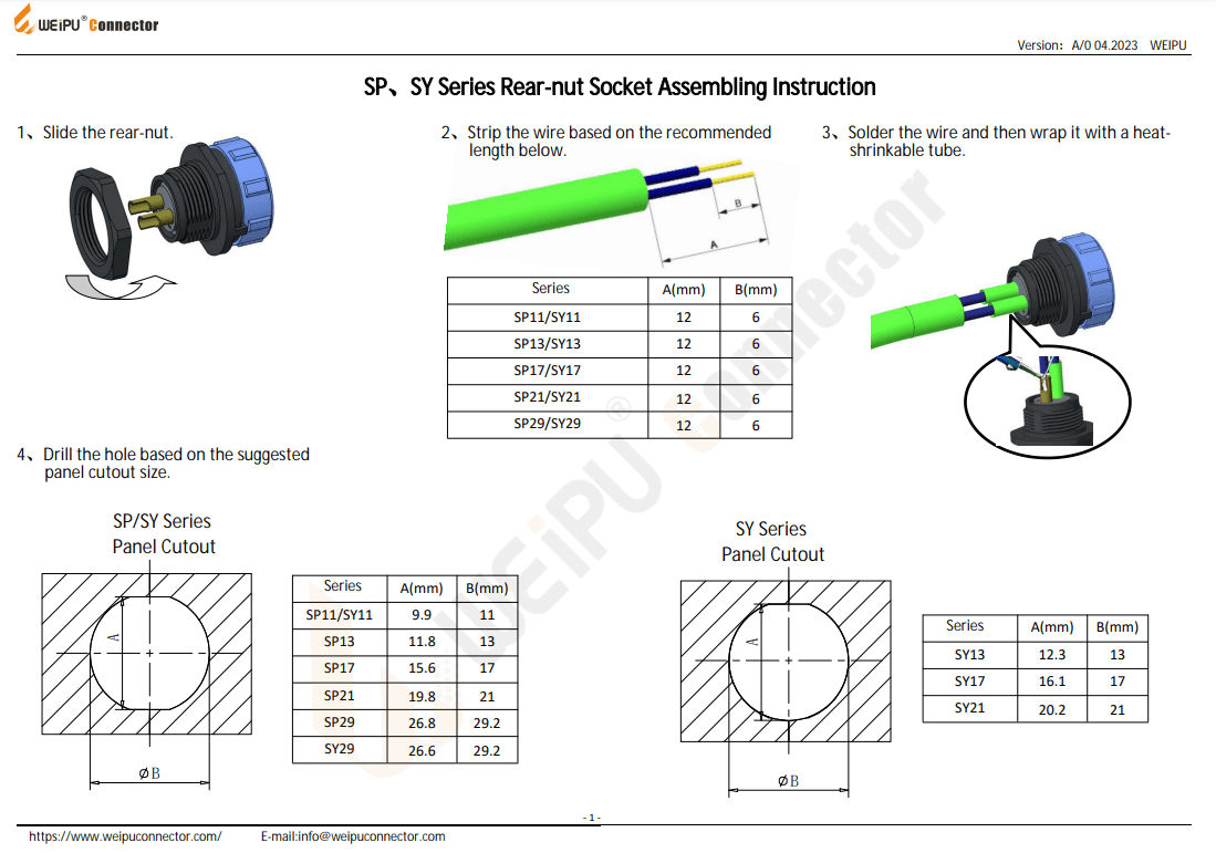 SP SY Rear-nut Socket Assembling Instruction-Solder