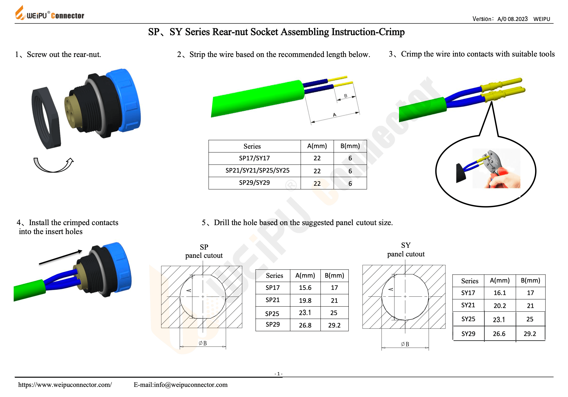 SP SY Rear-nut Socket Assembling Instruction-Crimp